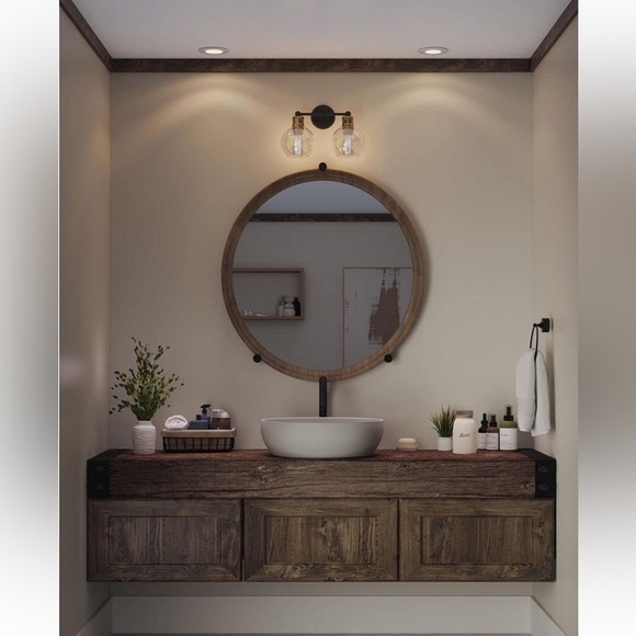 Progress Lighting | NIB Hansford Antique Bronze 2-Light Clear Glass Vanity Light - Picture 2 of 10